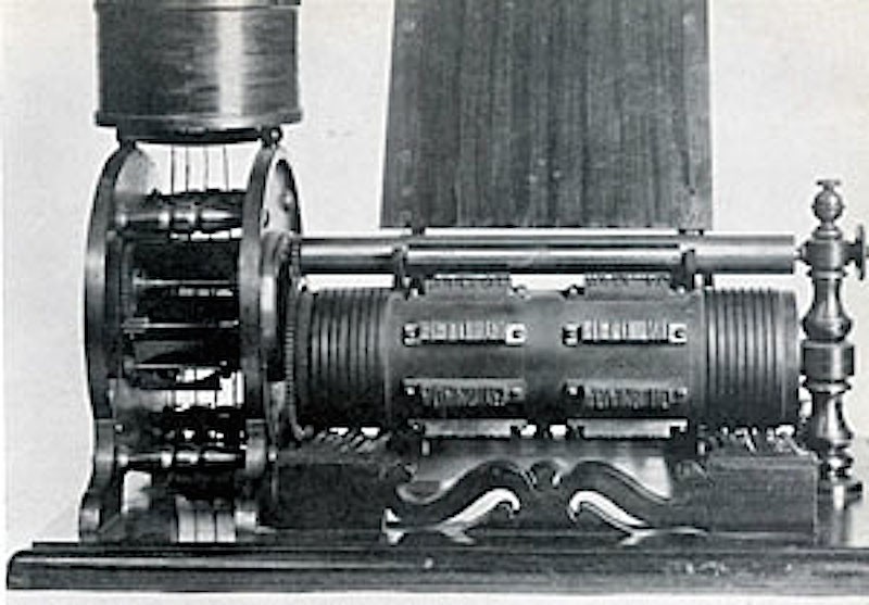A photograph of Edison's voting machine, courtesy of Rutgers University.