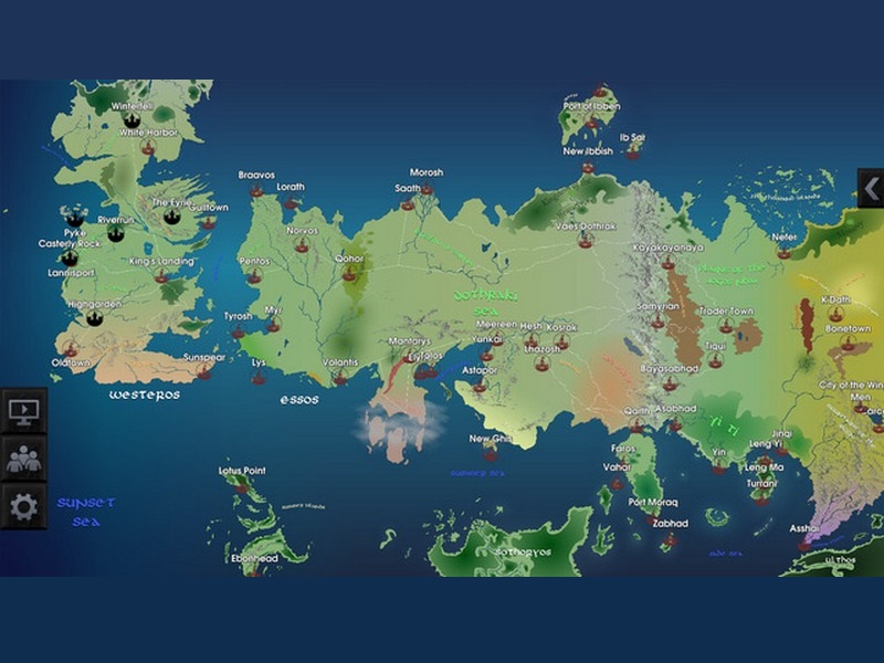 Map for Game of Thrones
