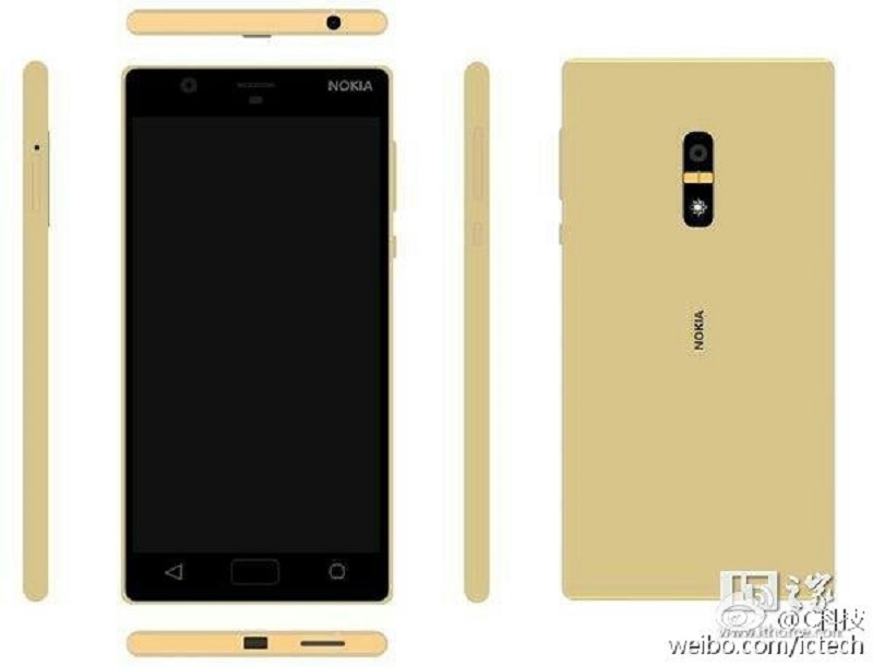 Nokia D1C Leaked Render - Gold