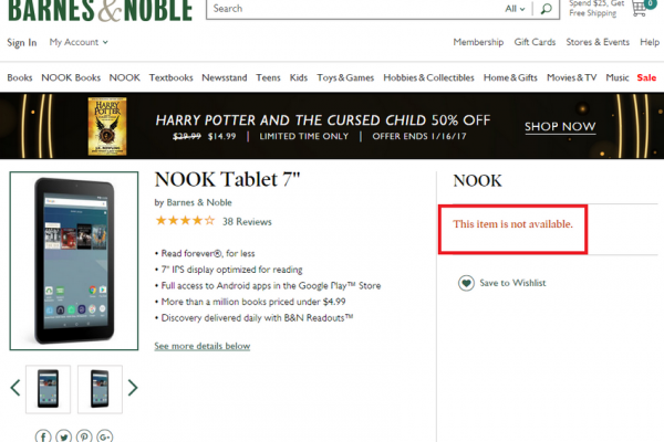 Barnes Noble Pulls 50 Nook Tablet Off Store Shelves Over Faulty