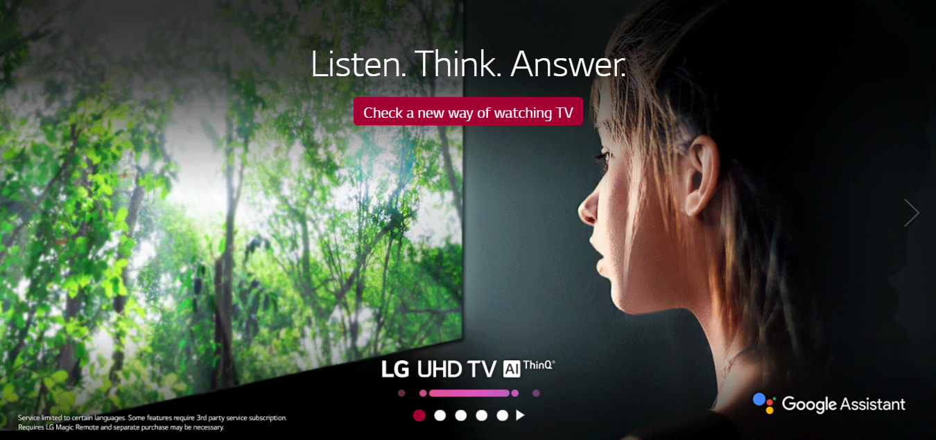 LG TV With ThinQ AI And Google Assistant