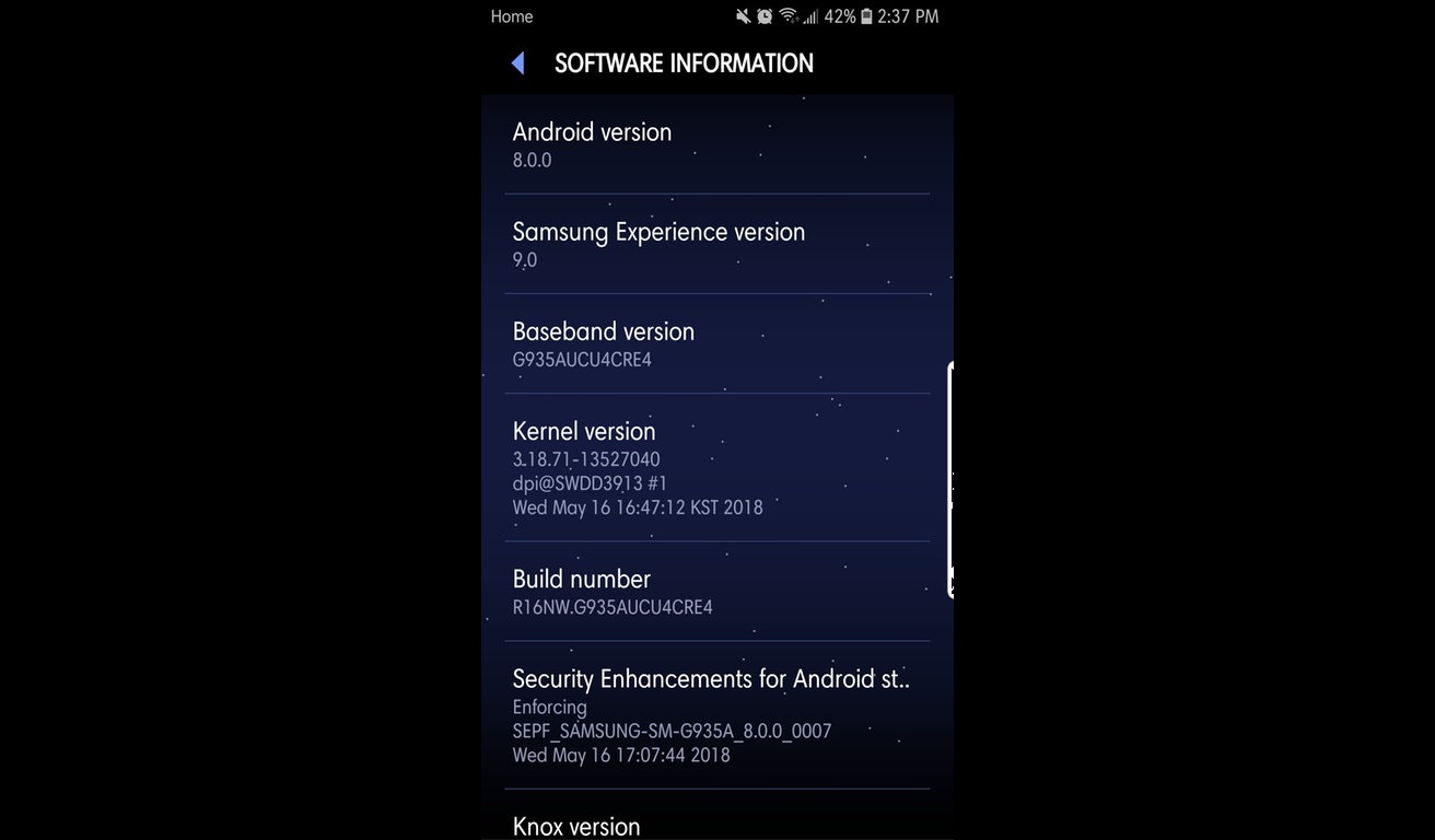 AT&T Samsung Galaxy S7 Android Oreo Update