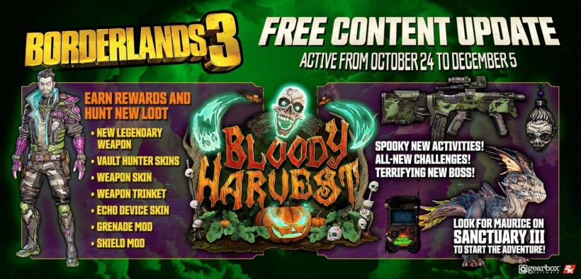 'Borderlands 3' Bloody Harvest Halloween Event is Now Live