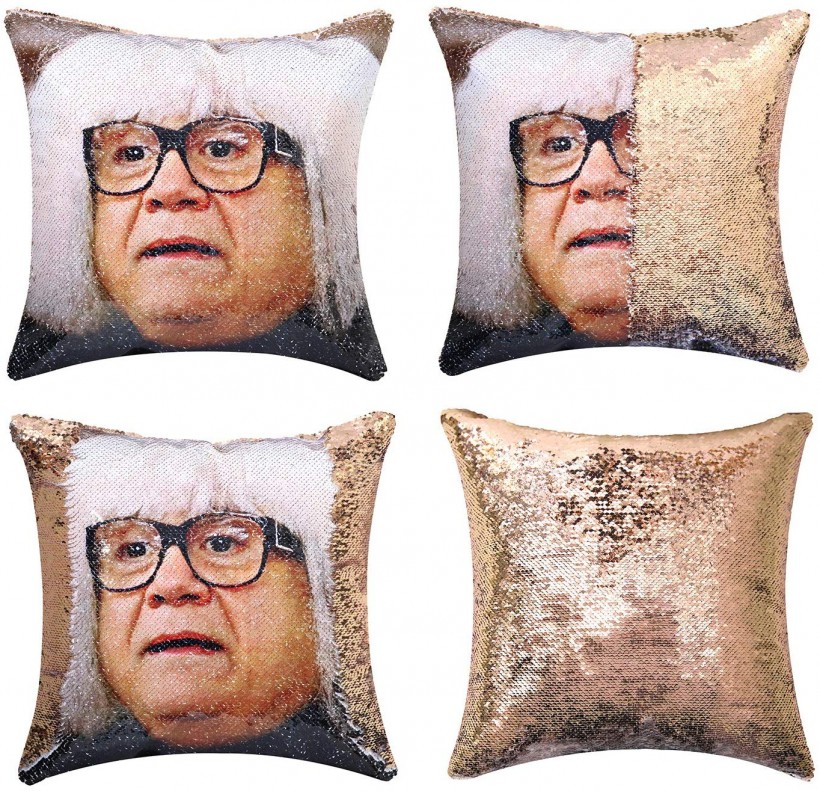 Danny Devito Sequin Pillow
