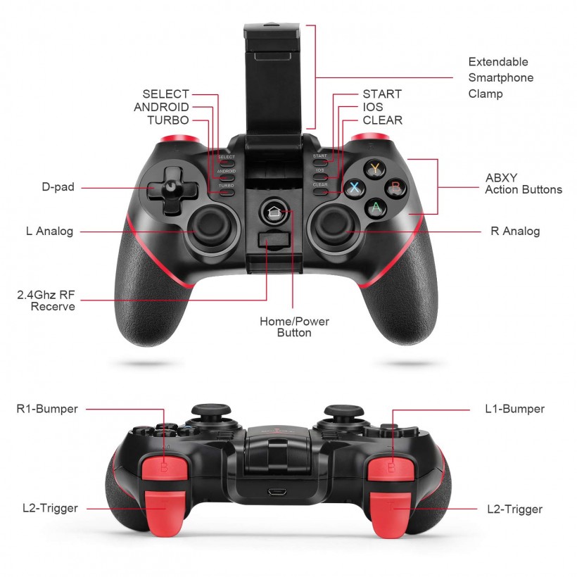 This Wireless Bluetooth Android Game Controller