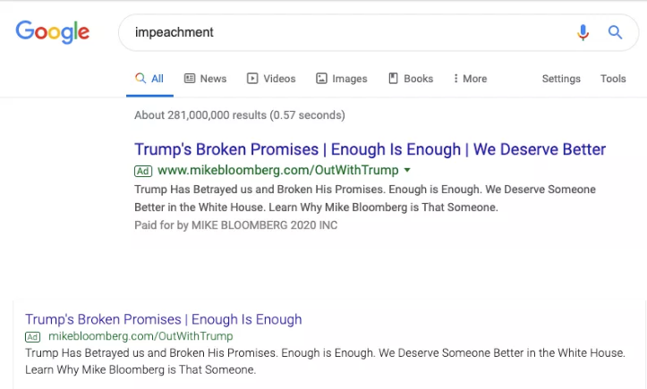 If You Google the Word 'Impeachment,' Here's What You Will Find