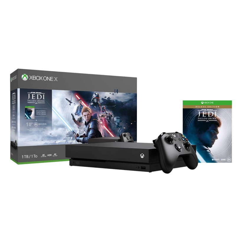 Xbox One X 1TB主机-星球大战绝地武士:堕落的秩序捆绑包