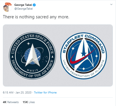 US Space Force Defends Logo After Star Trek Fans Compare it to Starfleet Command Logo 