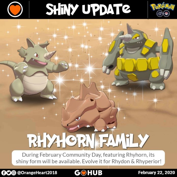 Rhyhorn is the Pokemon GO February 2020 Community Day Winner! Here's