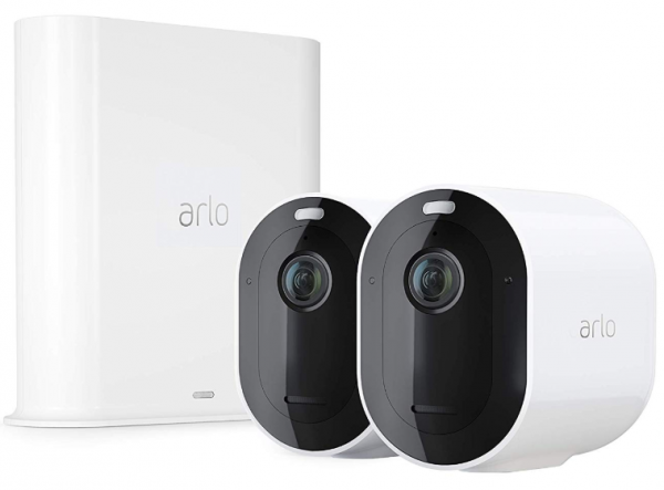 Arlo Pro 3 – Wire-Free Security 2 Camera System | 2K with HDR, Indoor/Outdoor, Color Night Vision, Spotlight, 160° View, 2-Way Audio, Siren | Works with Alexa | (VMS4240P)
