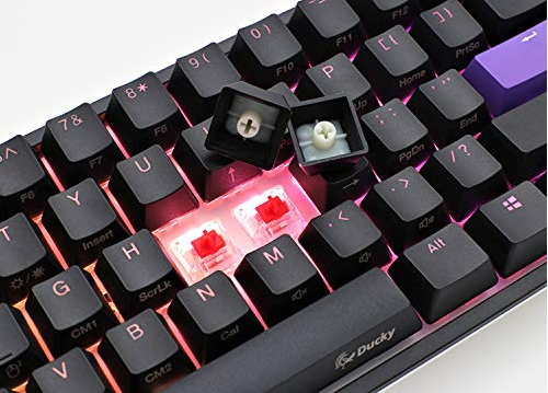 Ducky One 2 Mini Mechanical Keyboard RGB LED 60% TKL Double Shot PBT Gaming Keyboard (Cherry MX Red)