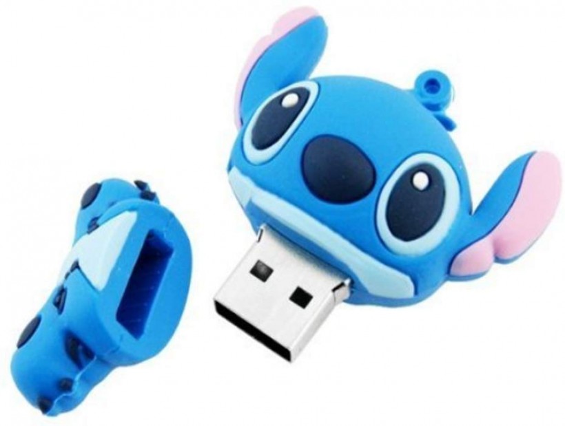 蓝色QICAIHU新奇针形状设计USB闪存驱动器