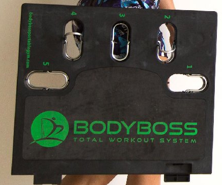 BodyBoss 2.0 - Full Portable Home Gym Workout Package + Resistance Bands - Collapsible Resistance Bar, Handles - Full Body Workouts for Home, Travel or Outside