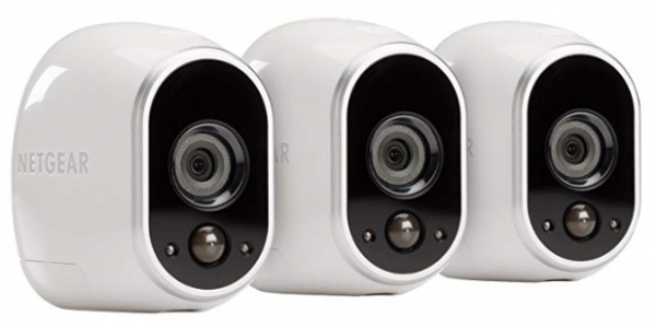 Arlo - Wireless Home Security Camera System | Night vision, Indoor/Outdoor, HD Video, Wall Mount | Includes Cloud Storage and Required Base Station | 3-Camera System (VMS3330)