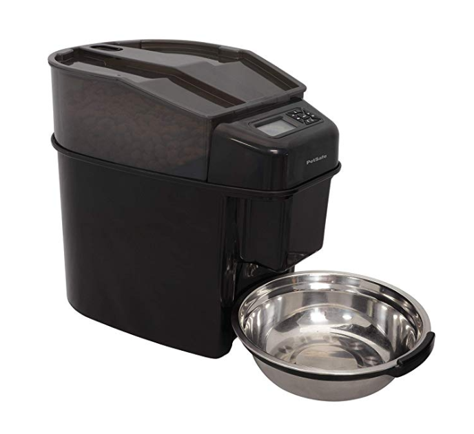 PetSafe Healthy Pet Simply Feed Automatic Cat and Dog Feeder with Stainless Steel Bowl, Holds Dry Cat and Dog Food