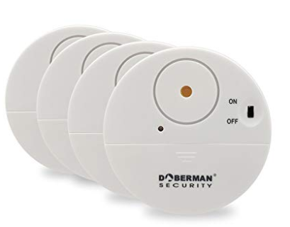 Doberman Security Ultra-Slim Design Security Alarm, White (SE-0106W-4PK)
