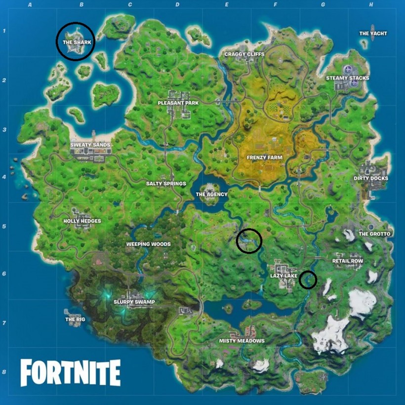 Fortnite Guide: The Shark, Rapid's Rest, and Gorgeous Gorge Locations Revealed