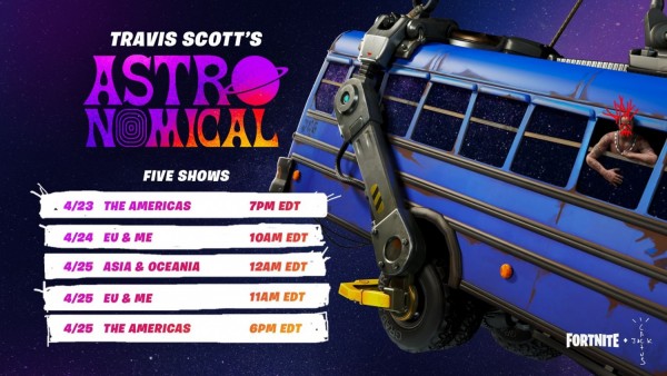 Fortnite Travis Scott Astronomical event