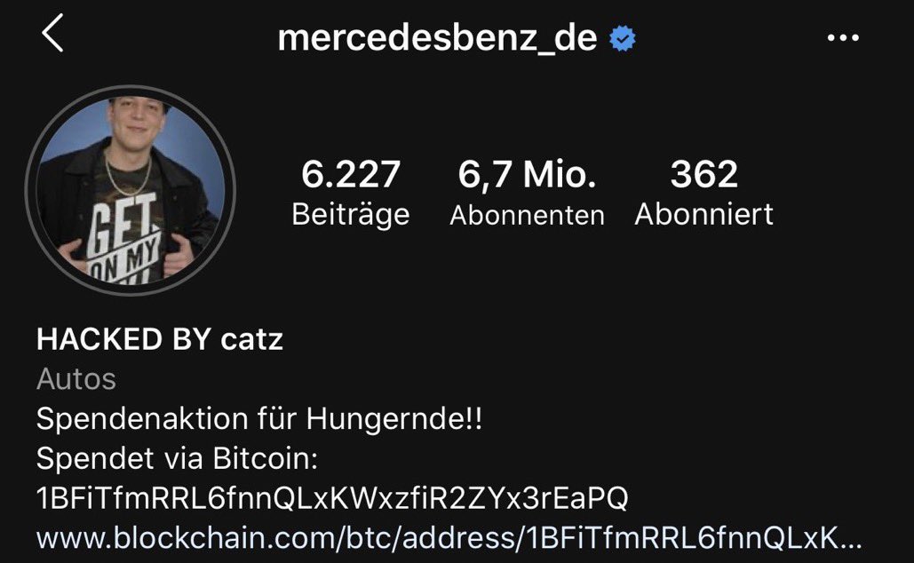 [BREAKING] Mercedez-Benz Instagram Got Hacked; Suspects Posted Swastika Logos and Bitcoin Donation 