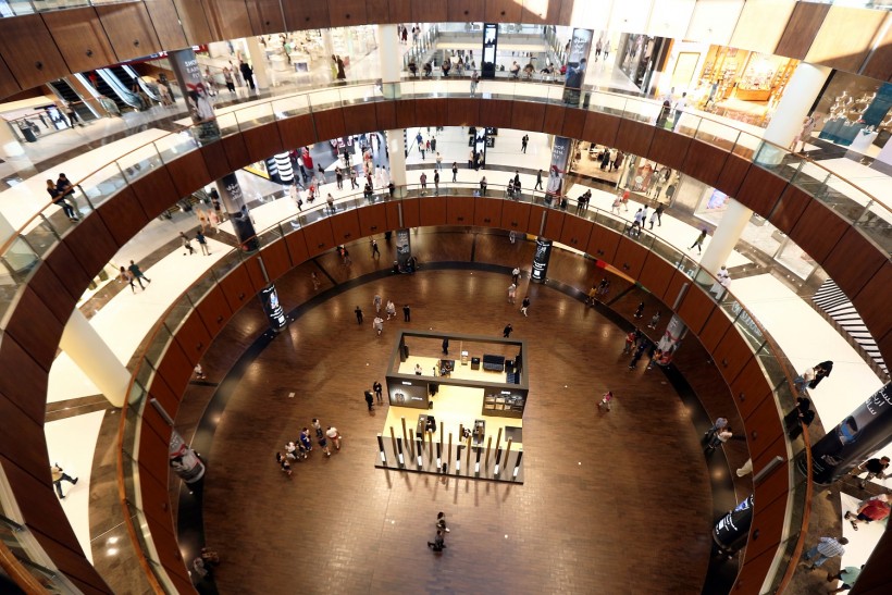 People shop at The Dubai Mall in Dubai