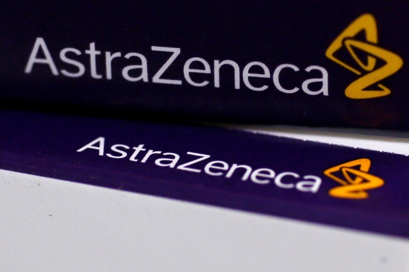 AstraZeneca's logo is seen on medication packages in a pharmacy in London