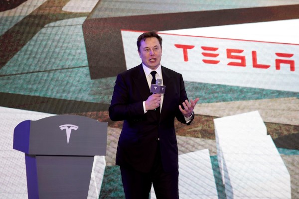 Tesla Inc CEO Elon Musk speaks at an opening ceremony for Tesla China-made Model Y program in Shanghai
