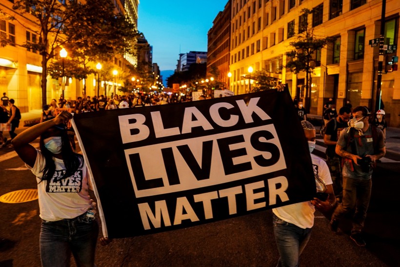 Demonstration against racial inequality in the aftermath of the death in Minneapolis police custody of George Floyd, in Washington