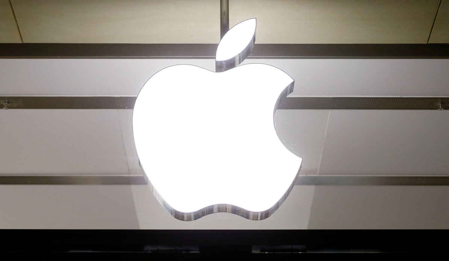 Logo of U.S. technology company Apple is seen in Basel
