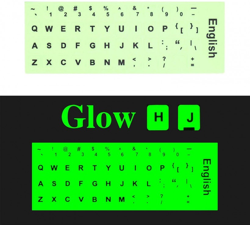 FORITO Glowing Keyboard Letter Stickers