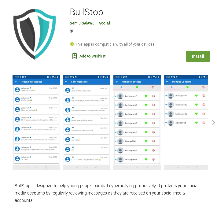 BullStop App in Google Play