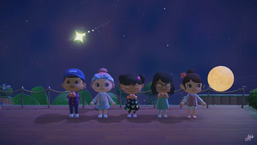 Blazing Meteor Shower Seen! How to Predict Showers on 'Animal Crossing: New Horizons' 