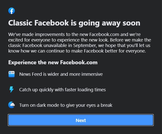 'Old' Facebook Desktop Says Goodbye; Here's the New Version