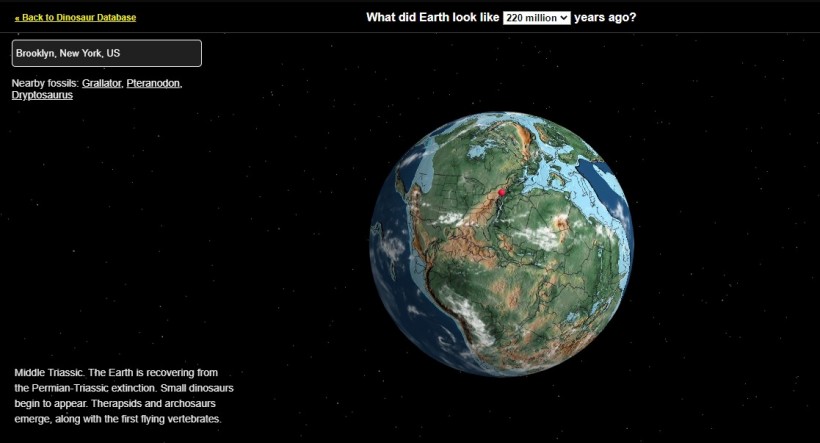 Google Map-Alike App Allows You to Look For Your Address 750 Million Years Ago 