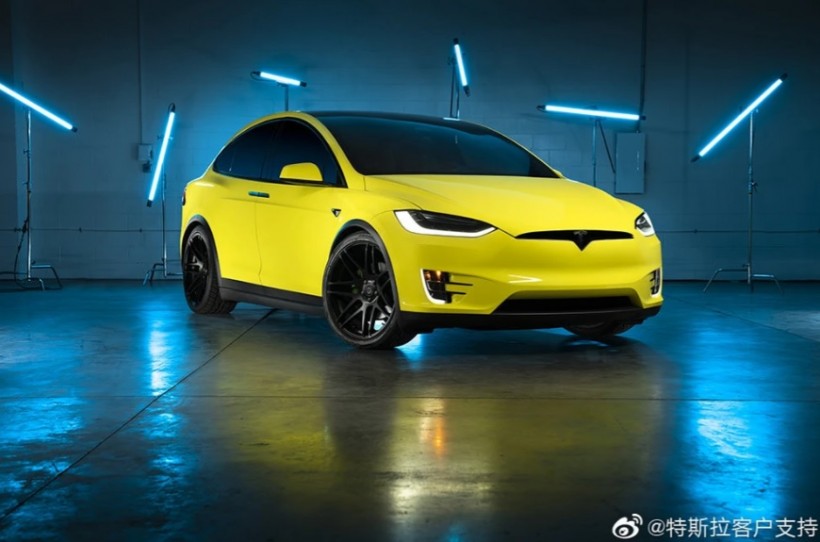 A yellow-wrapped Model X