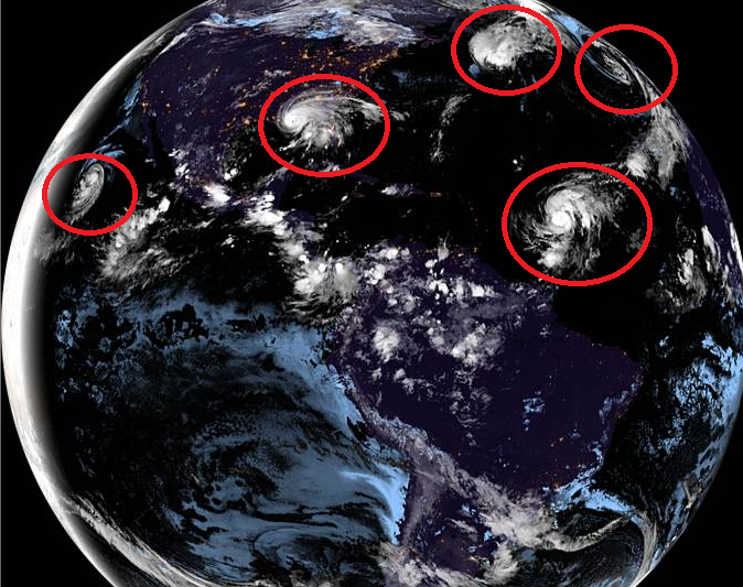 [Warning] NASA Spots FIVE Tropical Cyclones In the Atlantic Basin All at Once! Louisiana and Mississippi Could be Hit by Hurricane Sally!