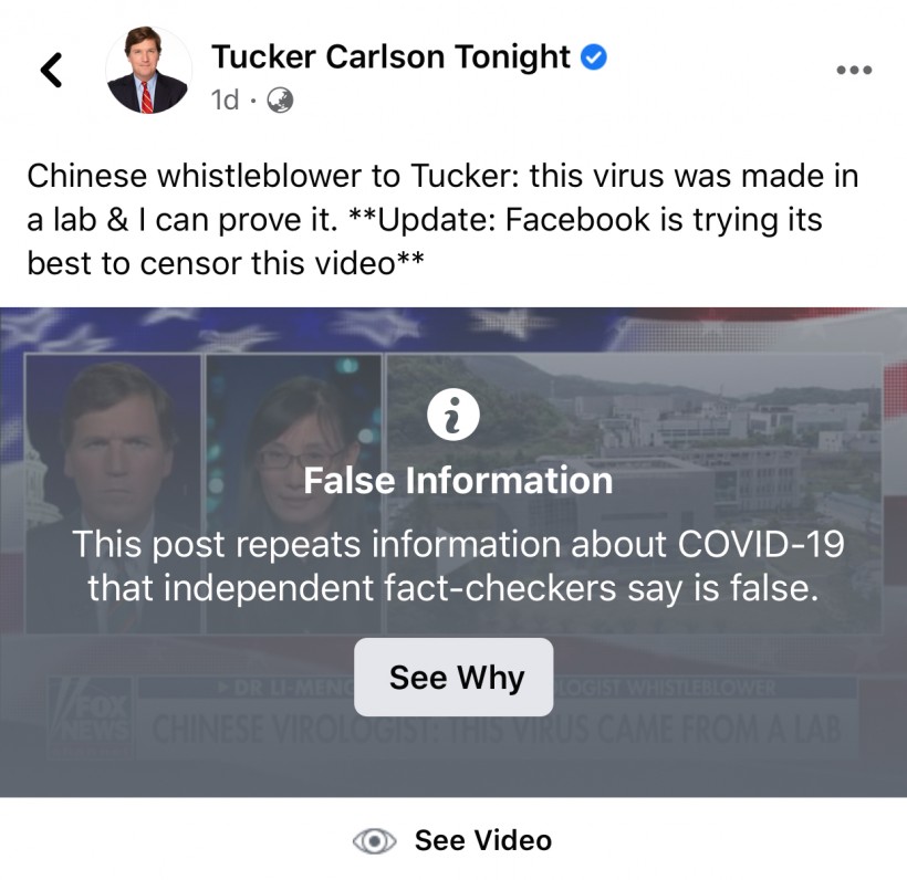 Tucker Carlson Tonight censorship