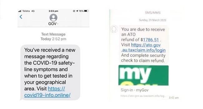 Fake myGov texts