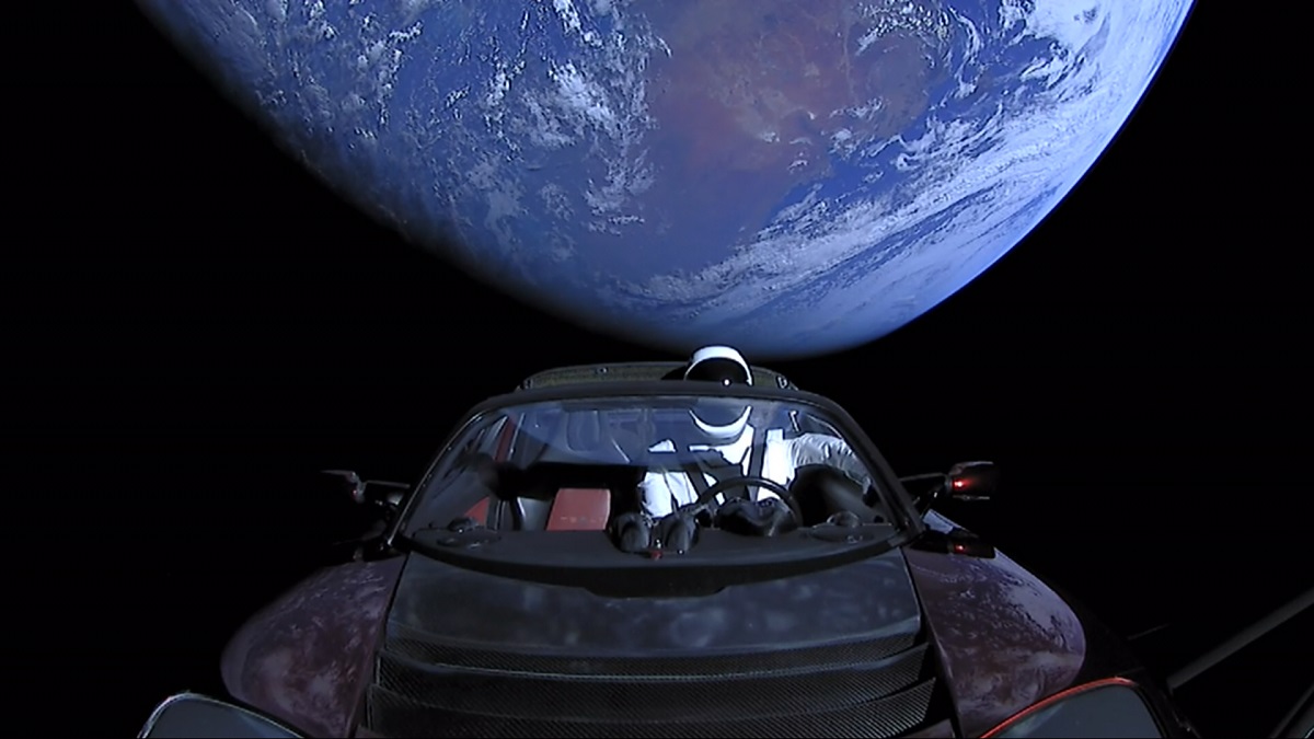 SpaceX Launches Tesla Roadster Into Space