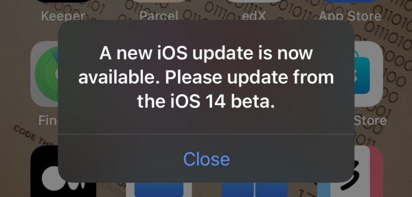 iOS 14 False Notification