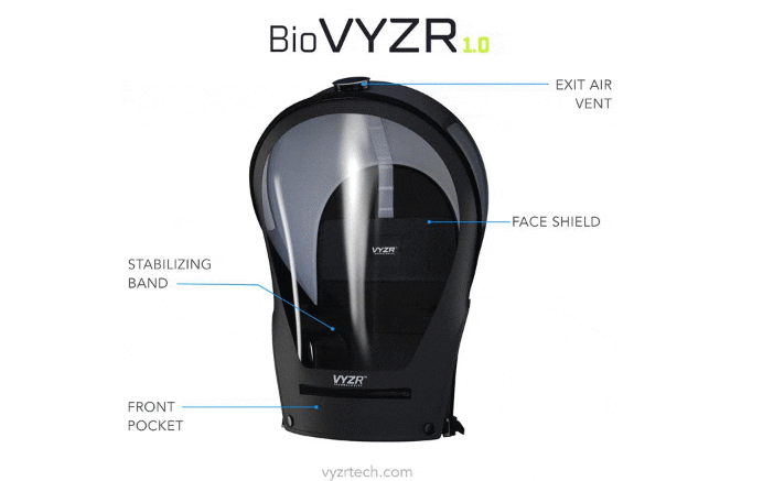VYZR Technologies' Futuristic COVID-19 Face Shield Creates Receives Bashing; Just Look at It to Know Why