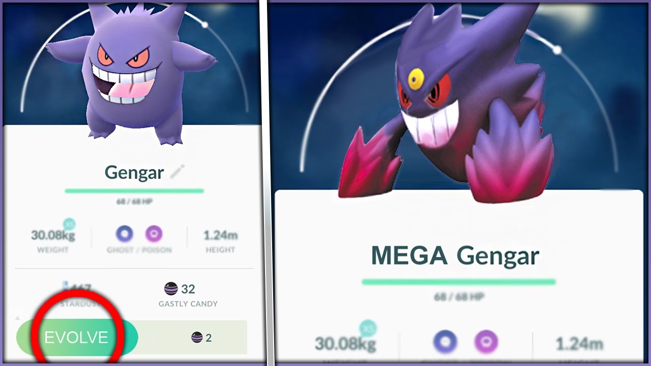 Shiny Mega Gengar Evolution! - Pokémon Go