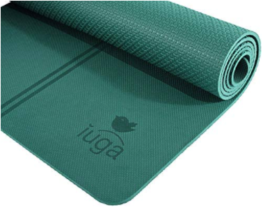 IUGA Eco Friendly Yoga Mat with Alignment Lines