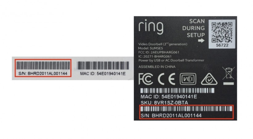 How to check if the Ring doorbell is included in the recall