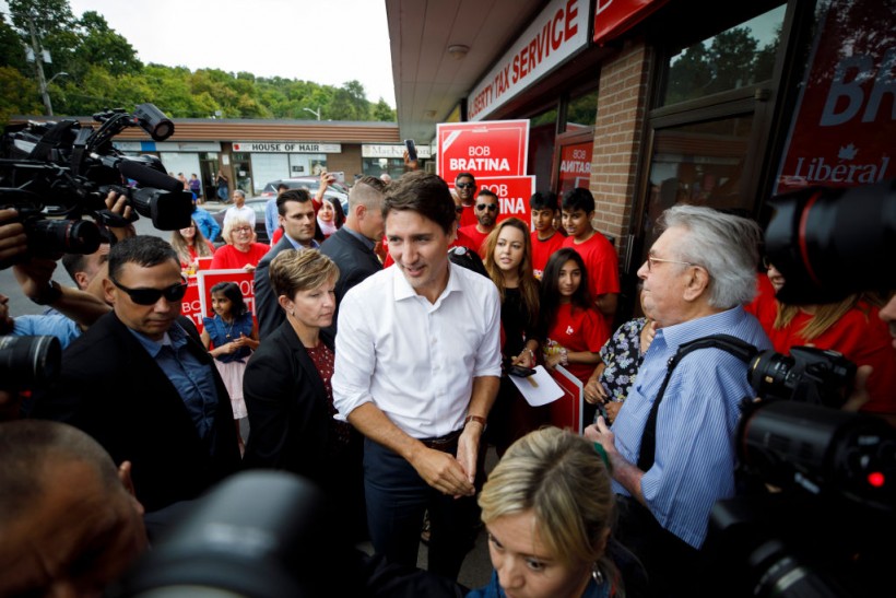 Canadian Prime Minister Justin Trudeau Campaigns For Reelection