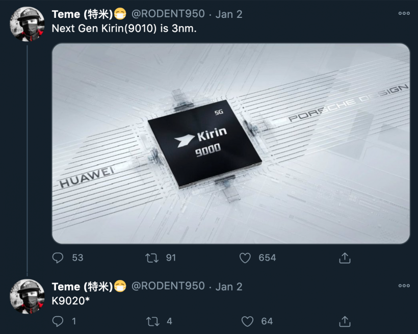   Kirin 9020, Huwawei’s Next Flagship Chipset Might Be First to Hold 3nm Processor