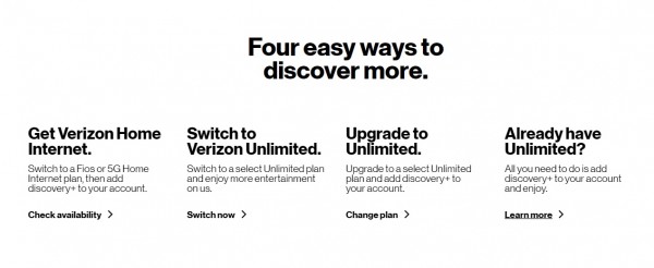 Discovery Plus Verizon Free One Year Subscription
