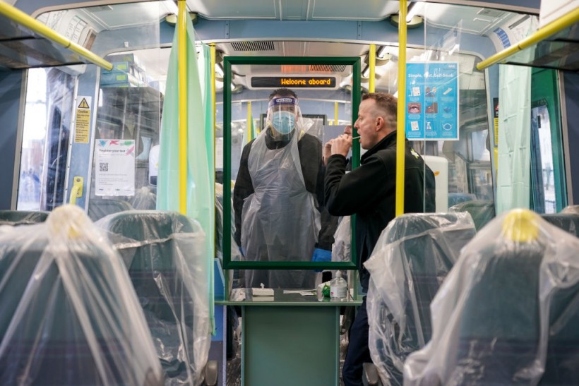 Railway Staff Get Covid Tested Inside A Brighton Train Carriage