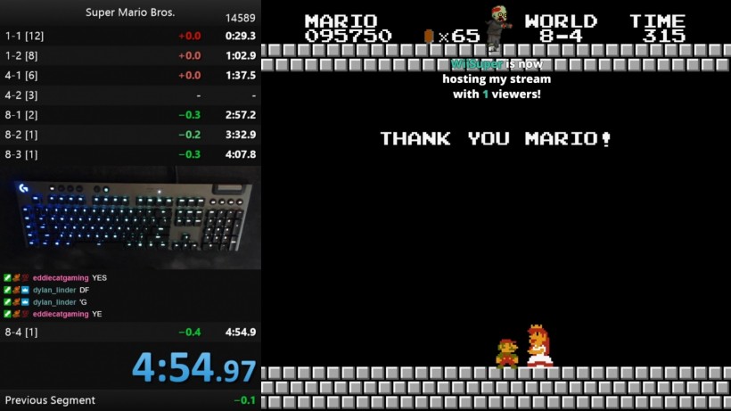 Twitch Streamer Beats 'Super Mario Bros' in Just Less Than 4 Minutes and 55 Seconds for World Record                                                                                                    