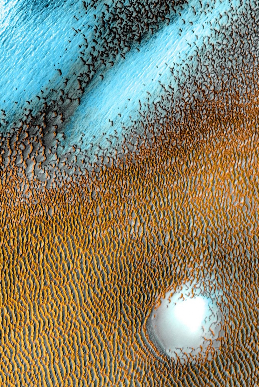 'Blue Dunes on the Red Planet'