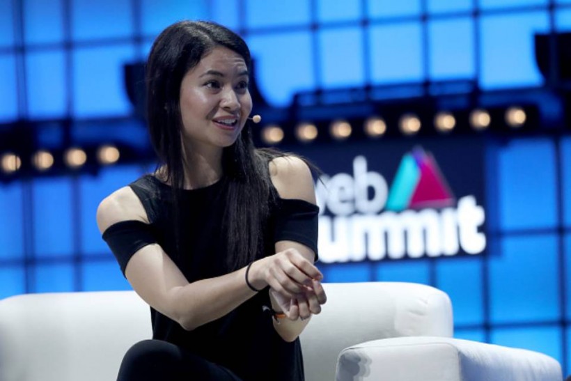 canva ceo and founder melanie perkins speaking to interviewer